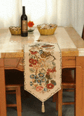 Tache Colorful Floral Country Rustic Morning Meadow Woven Table Runner (3098)