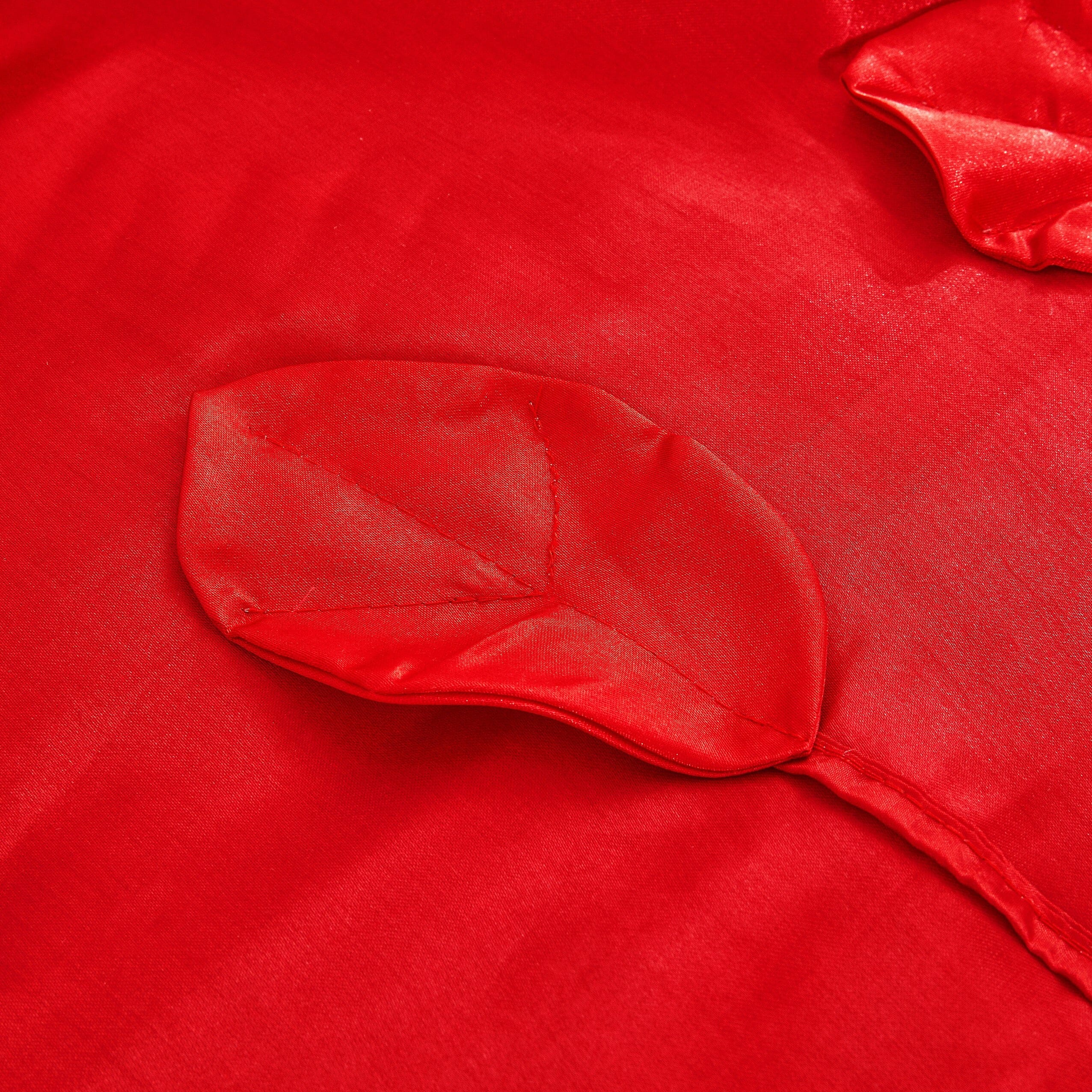 Tache Satin Ruffle Victorian Glam Romantic Red Rose Comforter Set (HY4174)