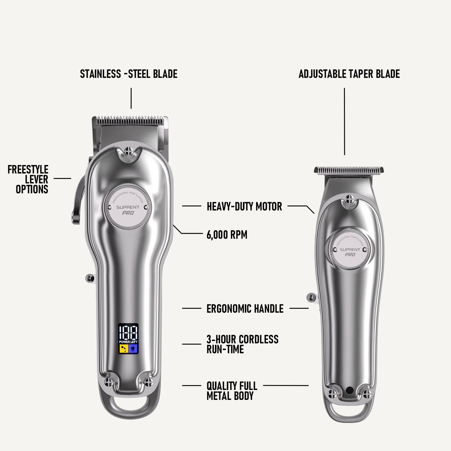The Silver Knight Clipper and Trimmer Set-Supplier-specific