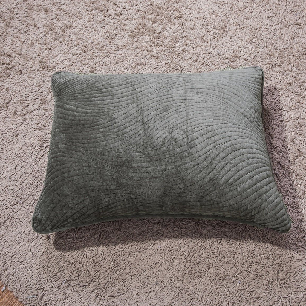 Tache Velvet Dreams Dark Taupe Plush Waves Pillow Sham (JHW-852BR)