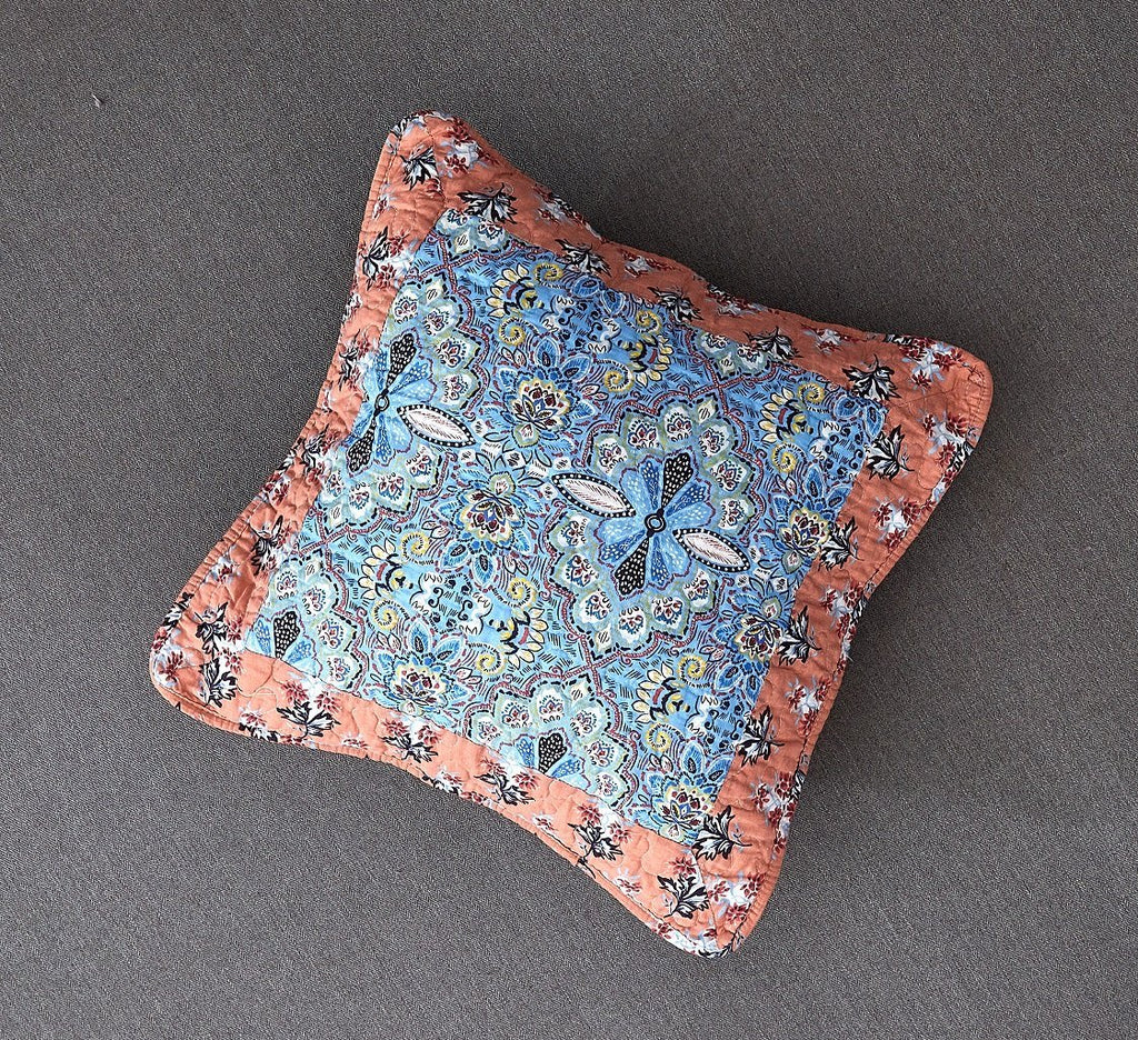 Tache Cotton Patchwork Paisley Floral Bohemian Mosaic Paradise Cushion Cover 2-Pieces (JHW-933)