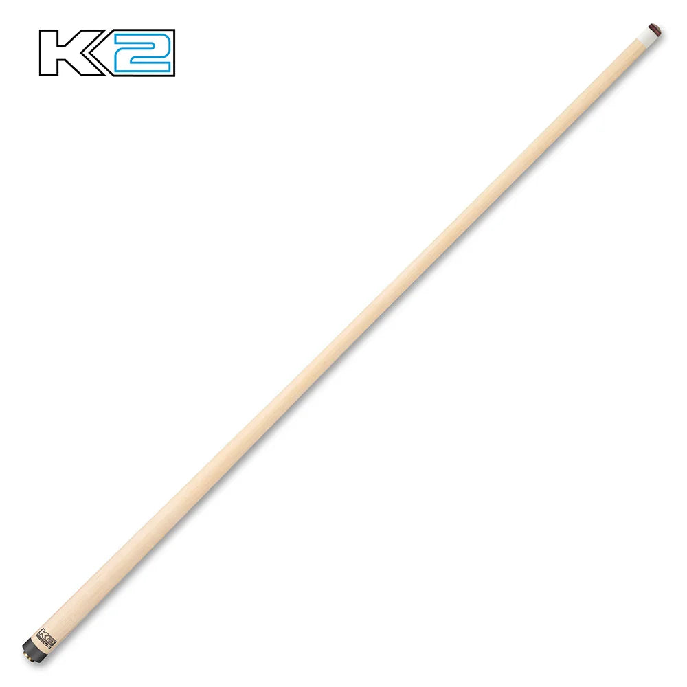 K2 KL130 Gloss Wrapless Cue with Split Floating Bocote & Ivory Point Design