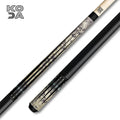 Koda Gray-Stained Maple with Black and Abalone Points Graphic Pool Cue - KD54