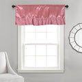 Tache Satin Ruffle Sweet Victorian Window Curtain Tailored Valance 18x52" Pink (MZ002)