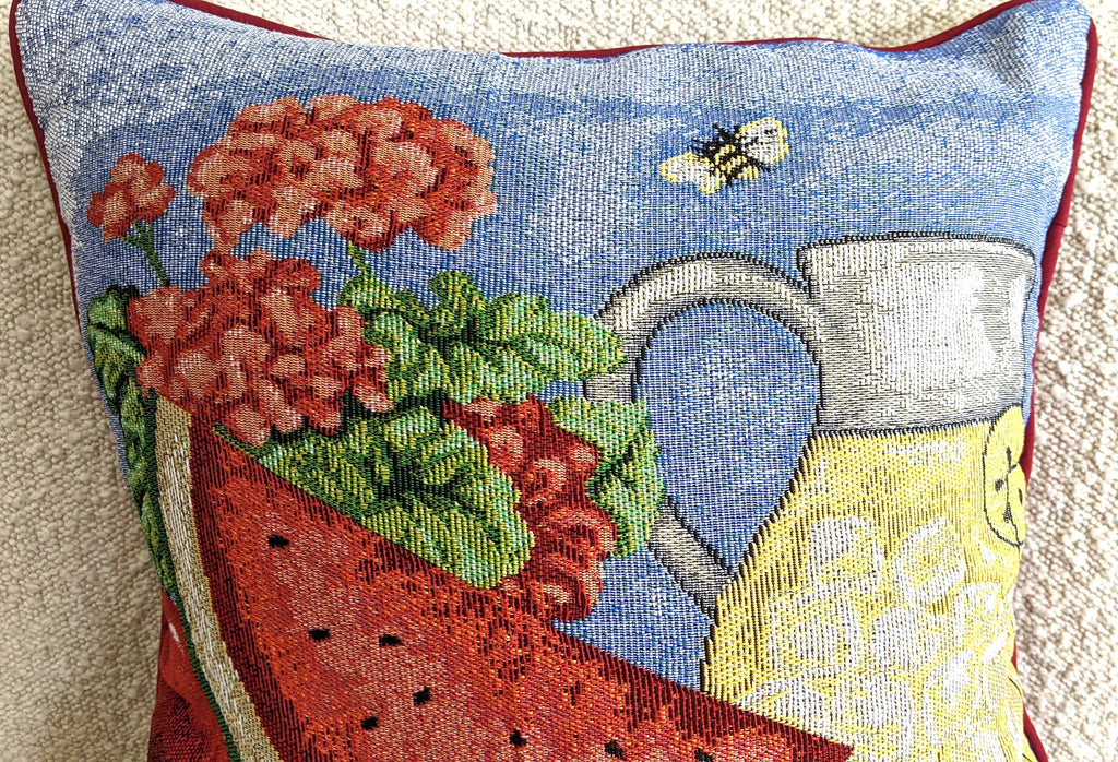 Tache Fruity Drinks Watermelon Lemonade Woven Tapestry Accent Throw Pillow Cover (13082CC)