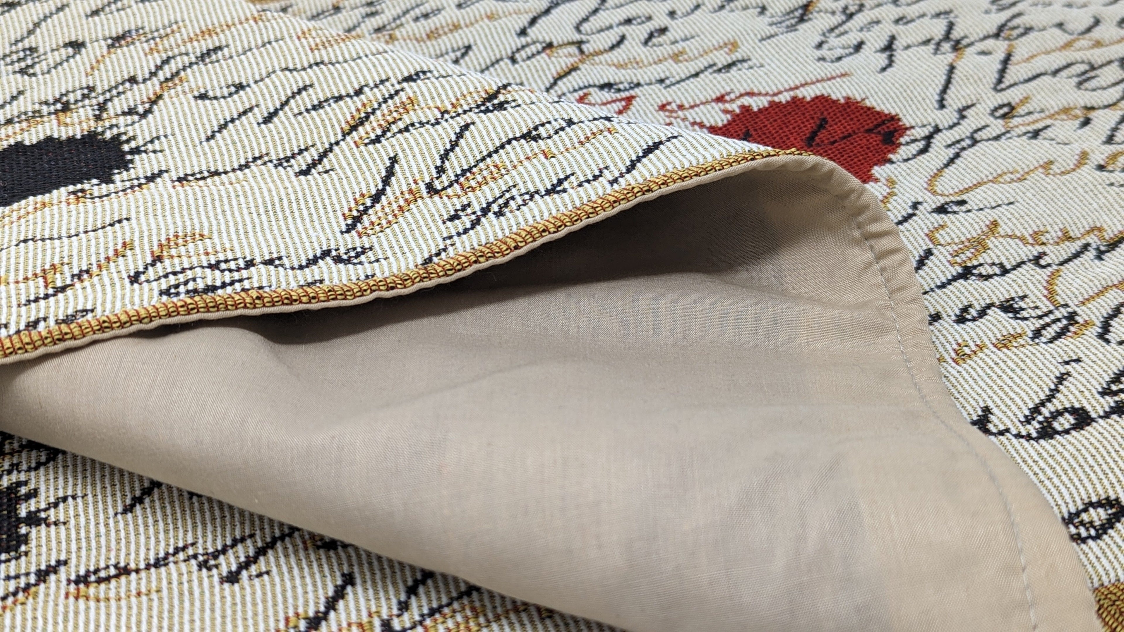 Tache Romantic Valentine’s Love Letter Beige Woven Tapestry Placemat Set (18111)