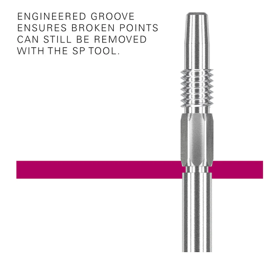 Swiss Diamond Pro Surge Grip Steel Points - Gold 30mm