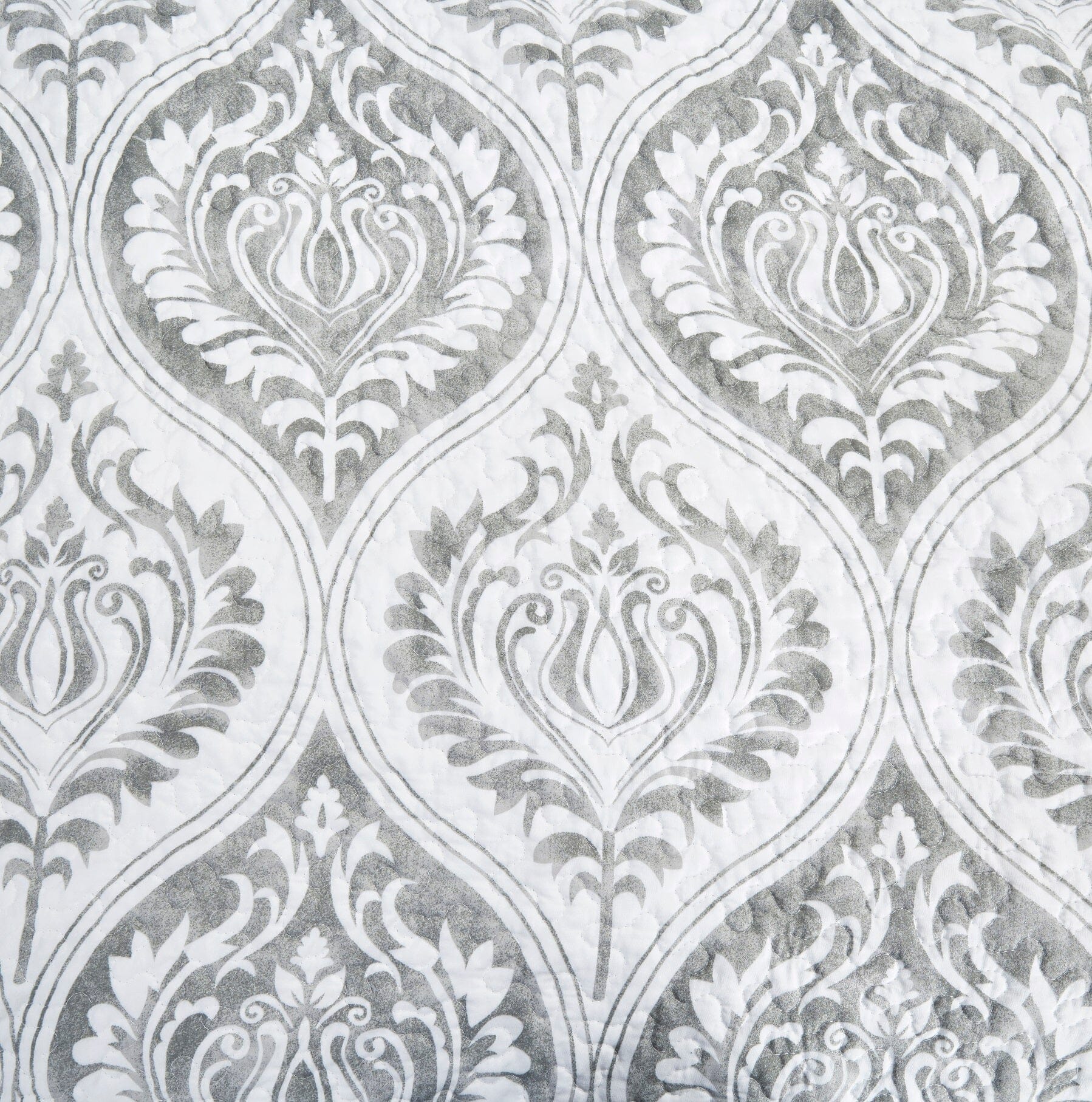 Tache Paisley Damask Matelasse Austere Grey Moon Sky Cushion Cover / Euro Sham (TB300-199)