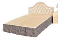 Tache Winter Moon Black Stripe Zebra Animal Print Gold Tailored Platform 14" Bed Skirt Dust Ruffle (BSK-4358L)