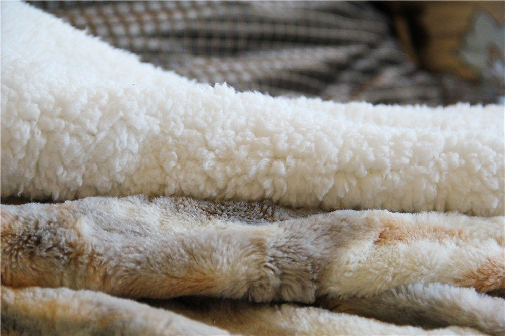 Tache Luxurious Russian Lynx Faux Fur Throw Blanket (DY12)