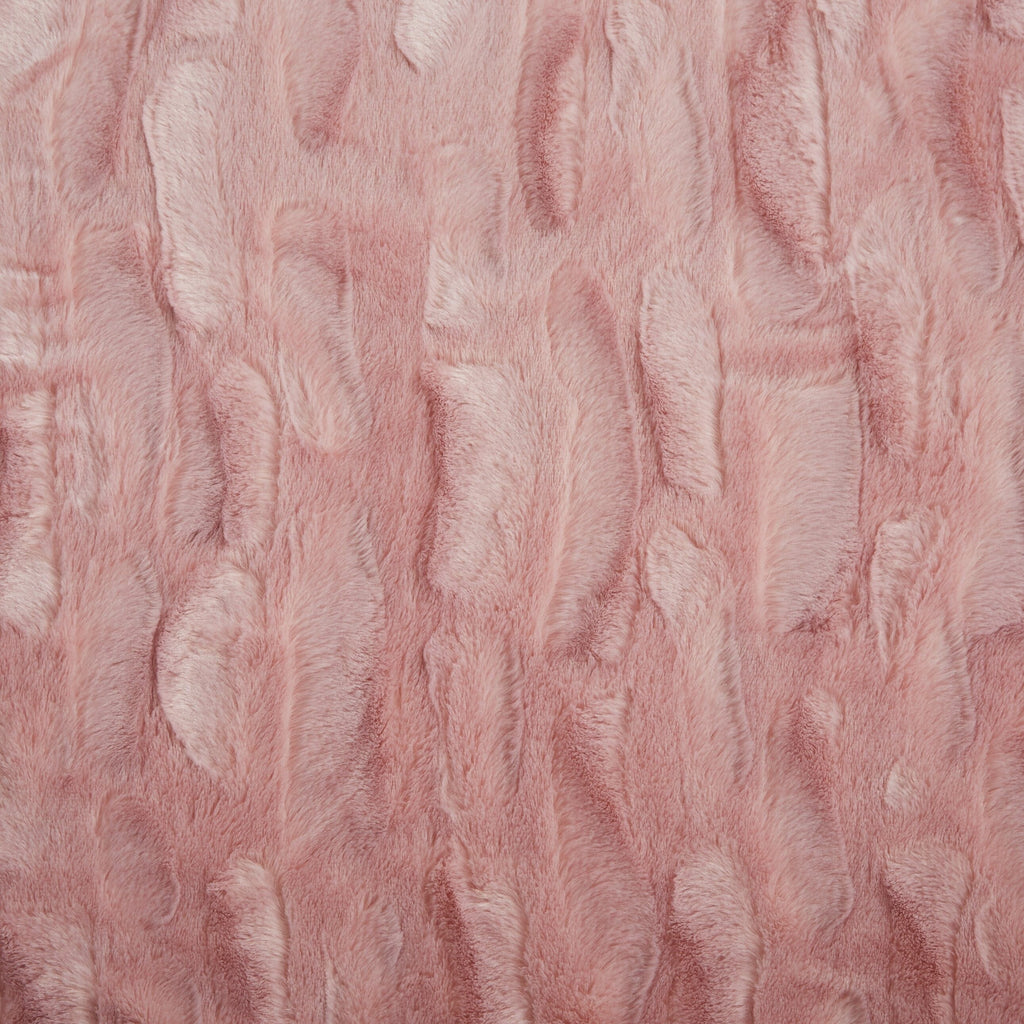 Tache Faux Fur Dusty Rose Gold Pink Throw Blanket (#7)