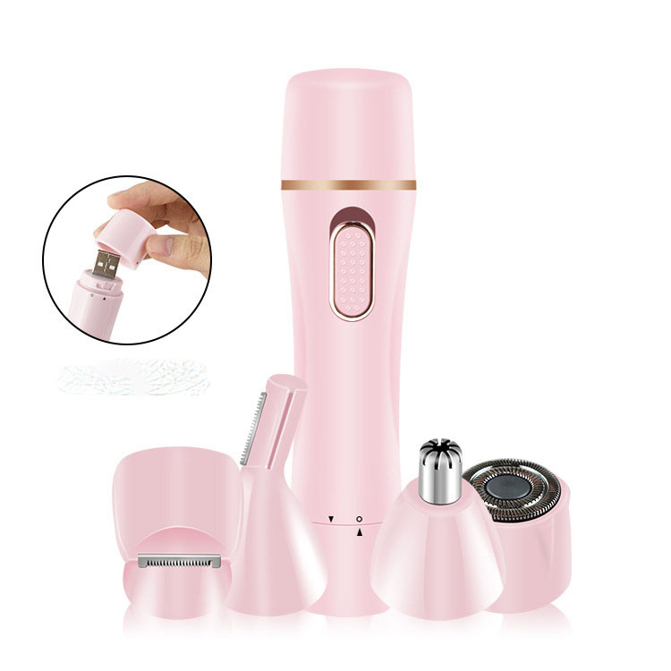 4-in-1 Electric Epilator for Women – USB Rechargeable Hair Remover