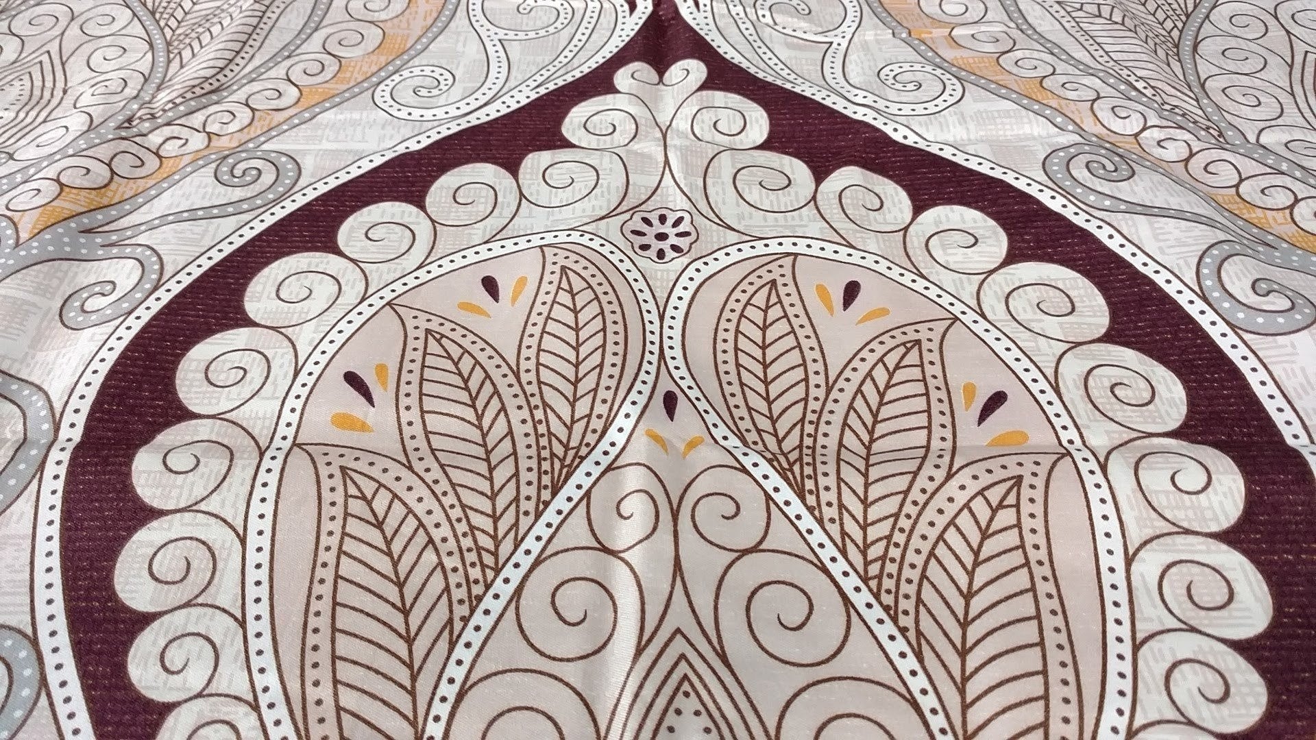 Tache Maroon Mandala Damask Duvet Cover Set Twin (2131)
