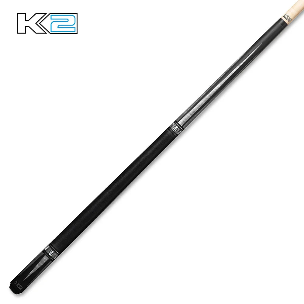 K2 Cue Matte Curly Point Design W/Black Irish Linen Wrap