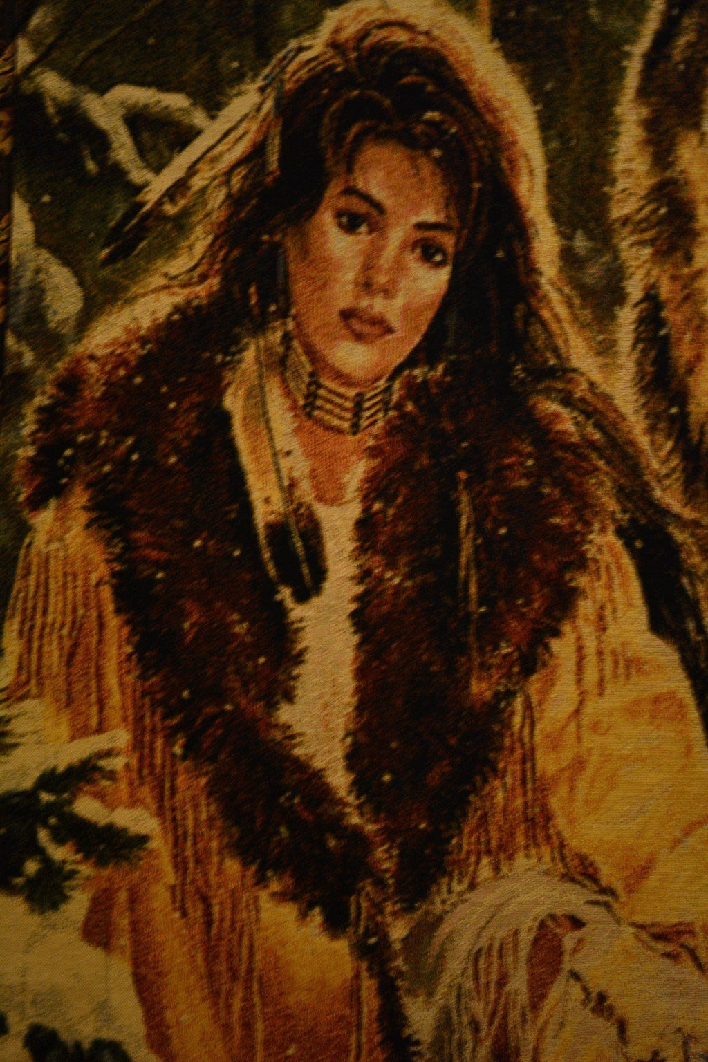 Tache Tapestry Runs With Wolves Native Tribal Wall Hanging 28 x 47 (12082)